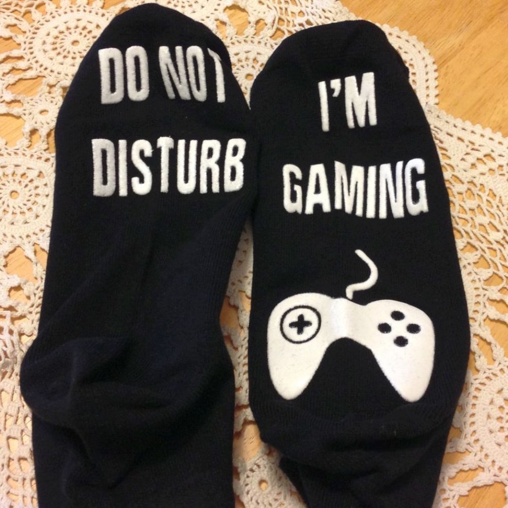 New 'tween or teen socks, don't disturb, I'm gaming!